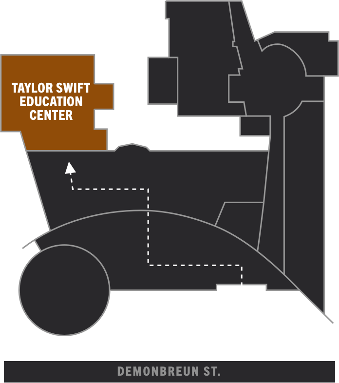 Where to find Taylor Swift Education Center inside the museum.